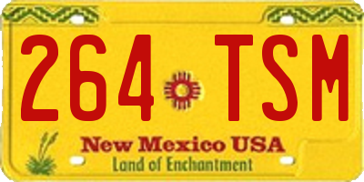 NM license plate 264TSM
