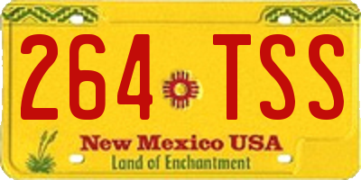 NM license plate 264TSS