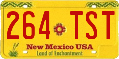 NM license plate 264TST