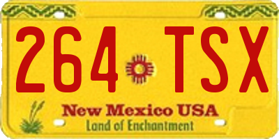 NM license plate 264TSX