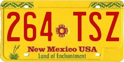 NM license plate 264TSZ
