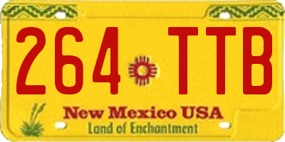 NM license plate 264TTB