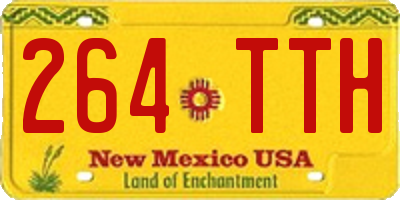 NM license plate 264TTH