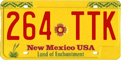 NM license plate 264TTK