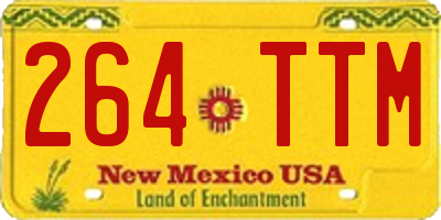 NM license plate 264TTM