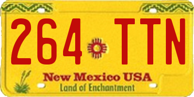 NM license plate 264TTN