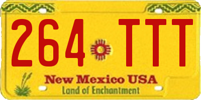 NM license plate 264TTT