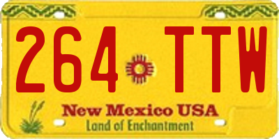 NM license plate 264TTW