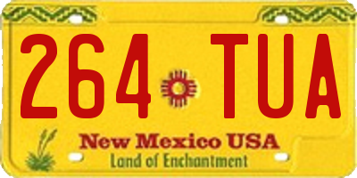 NM license plate 264TUA
