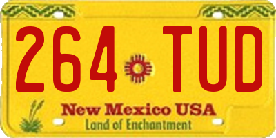 NM license plate 264TUD