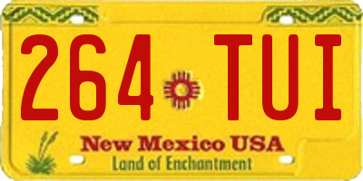 NM license plate 264TUI