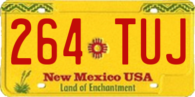 NM license plate 264TUJ