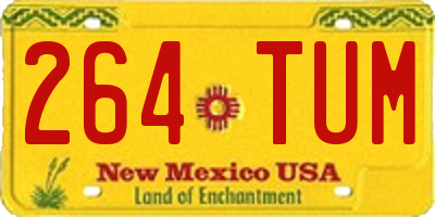 NM license plate 264TUM