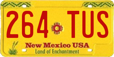 NM license plate 264TUS