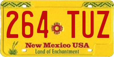 NM license plate 264TUZ