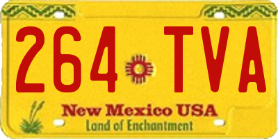 NM license plate 264TVA
