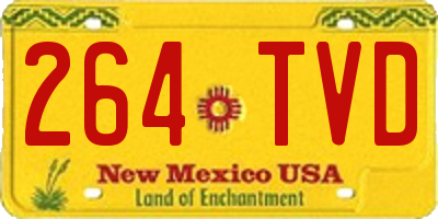 NM license plate 264TVD