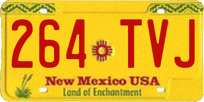 NM license plate 264TVJ