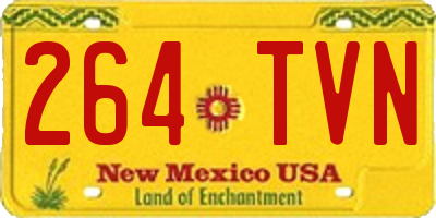 NM license plate 264TVN