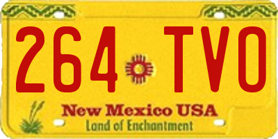 NM license plate 264TVO
