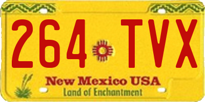 NM license plate 264TVX
