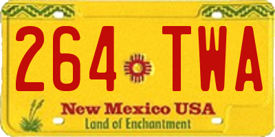 NM license plate 264TWA