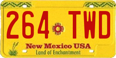NM license plate 264TWD