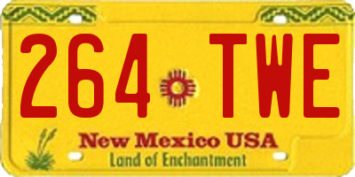 NM license plate 264TWE