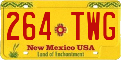 NM license plate 264TWG