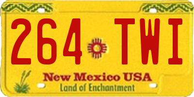 NM license plate 264TWI