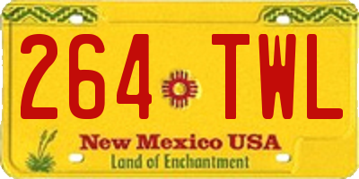 NM license plate 264TWL