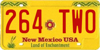 NM license plate 264TWO