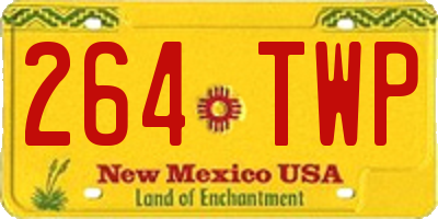 NM license plate 264TWP