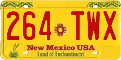NM license plate 264TWX