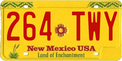 NM license plate 264TWY