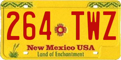 NM license plate 264TWZ