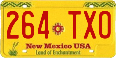 NM license plate 264TXO