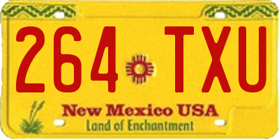 NM license plate 264TXU