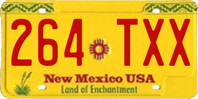 NM license plate 264TXX