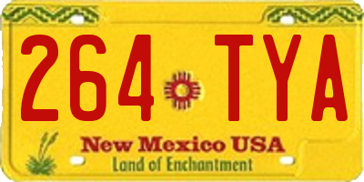 NM license plate 264TYA