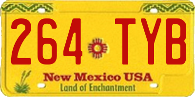 NM license plate 264TYB