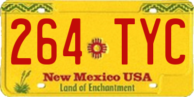 NM license plate 264TYC