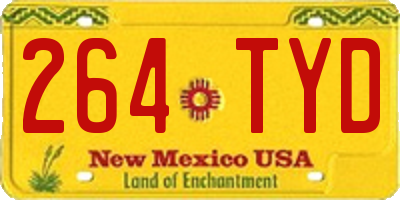 NM license plate 264TYD