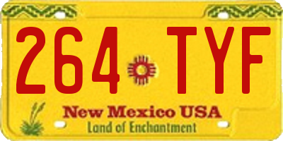 NM license plate 264TYF