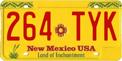 NM license plate 264TYK