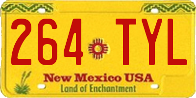 NM license plate 264TYL