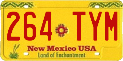 NM license plate 264TYM