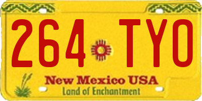 NM license plate 264TYO