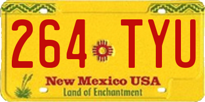 NM license plate 264TYU