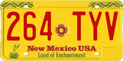 NM license plate 264TYV